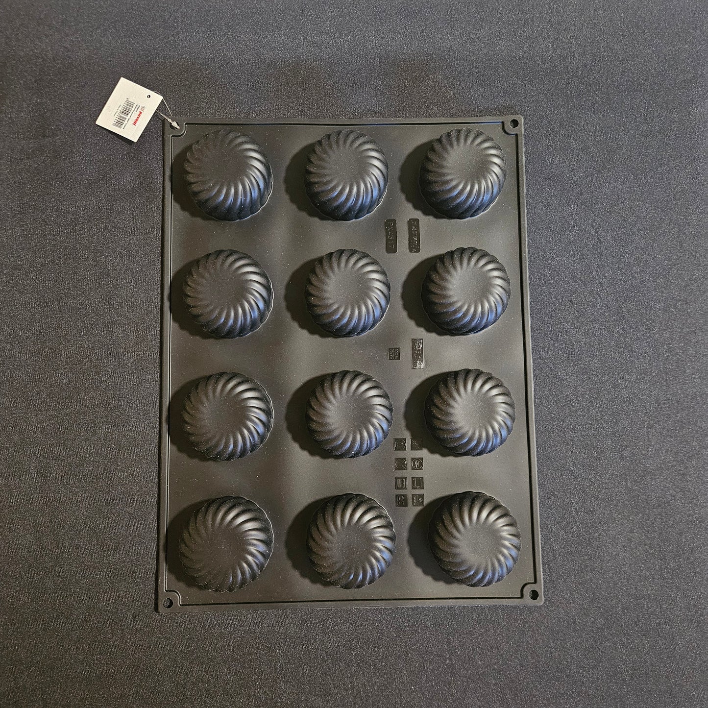 Moule en silicone galets striés Pavoni
