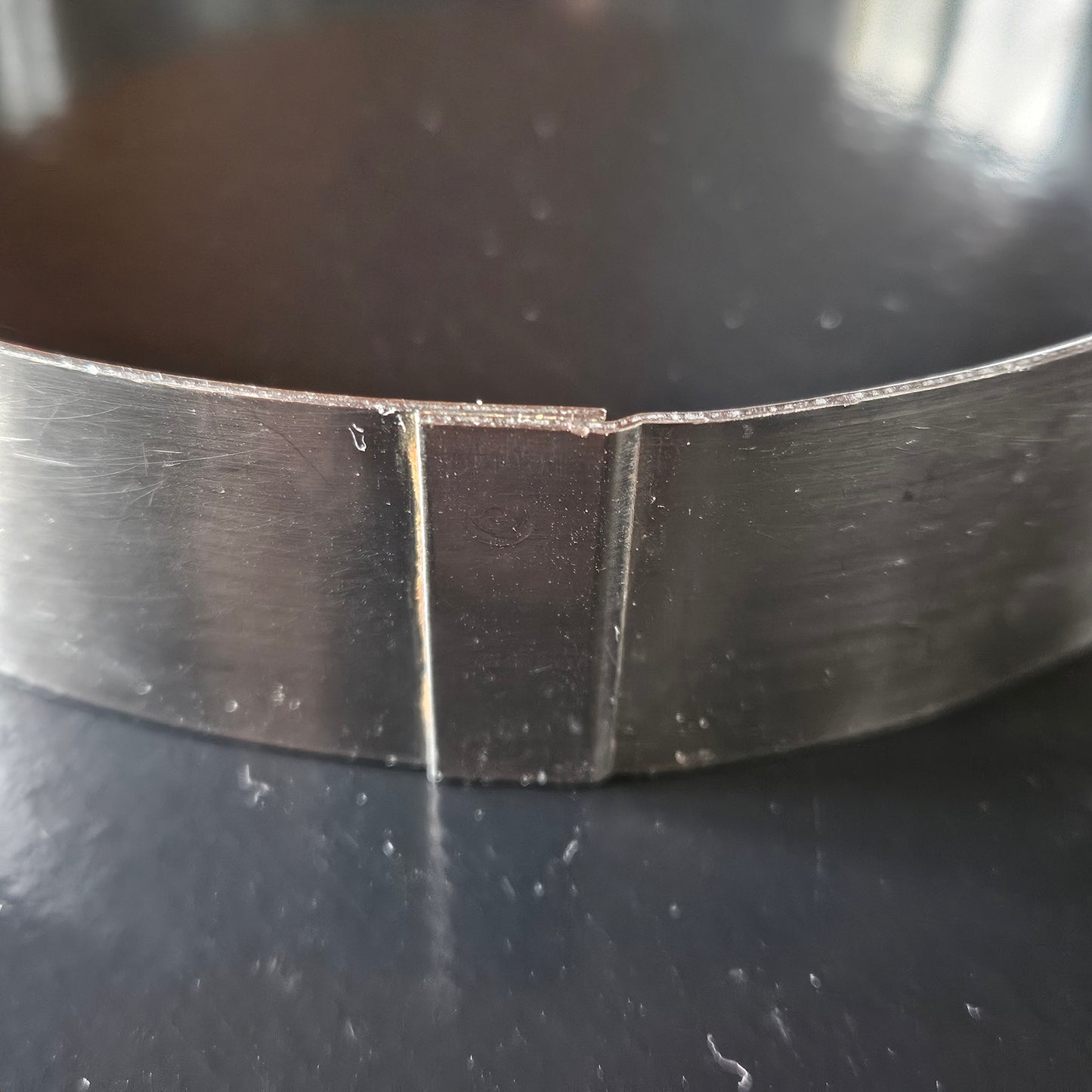 Cercle en inox Matfer, Hauteur 3.5 cm.