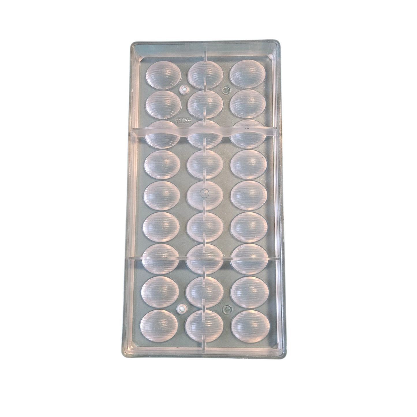 Moule en Polycarbonate demi œufs rayé Chocolate World