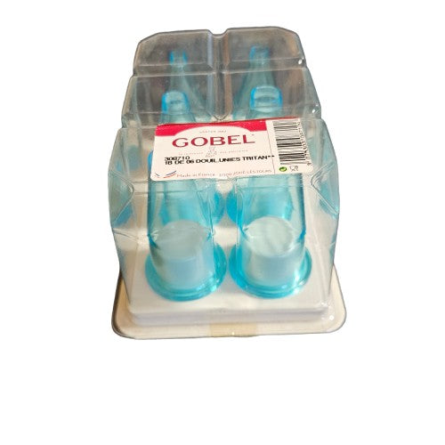 Boîte de 6 douilles unies en Tritan "Gobel"