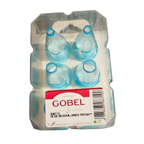 Boîte de 6 douilles unies en Tritan "Gobel"