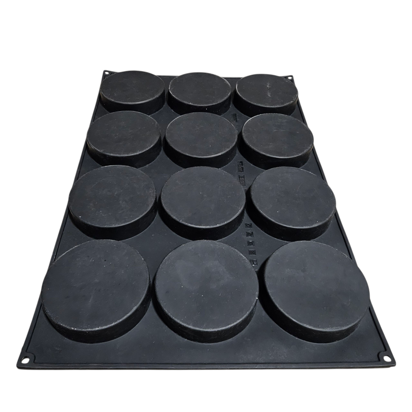 Moule en silicone noir 12 cylindres Pavoni