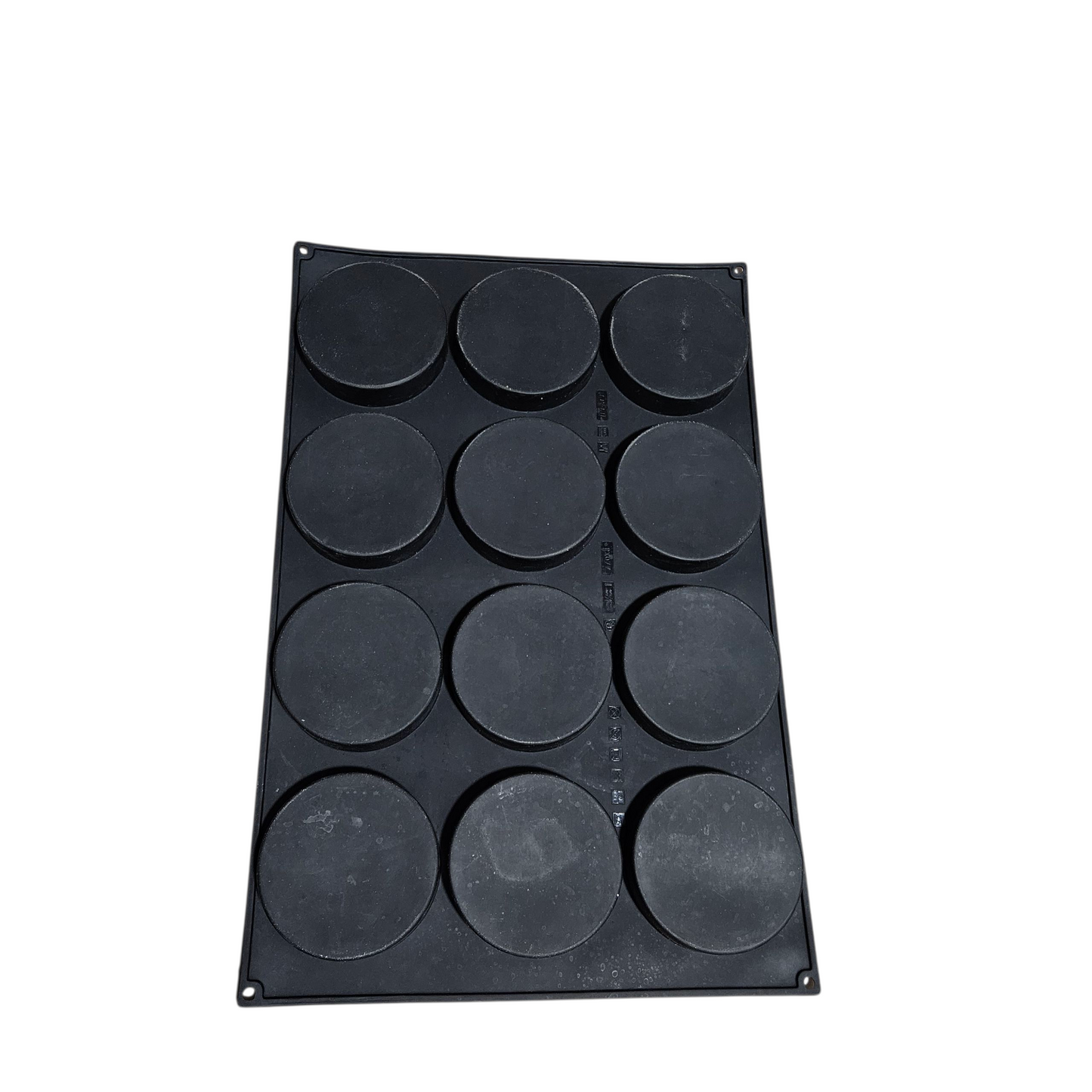 Moule en silicone noir 12 cylindres Pavoni