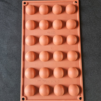Moule en silicone demi sphères Silikomart 3cm