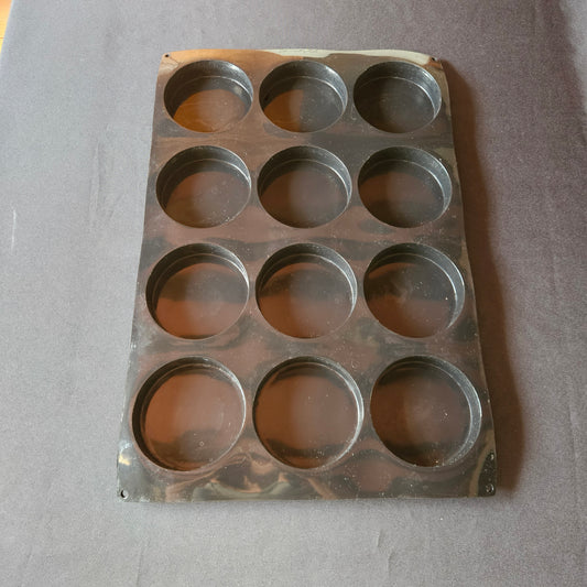 Moule en silicone noir 12 cylindres Pavoni