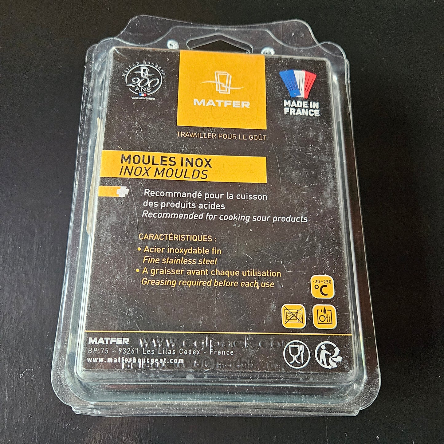 Boîte de 7 découpoirs inox ovales unis