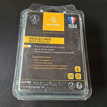 Boîte de 7 découpoirs inox ovales unis