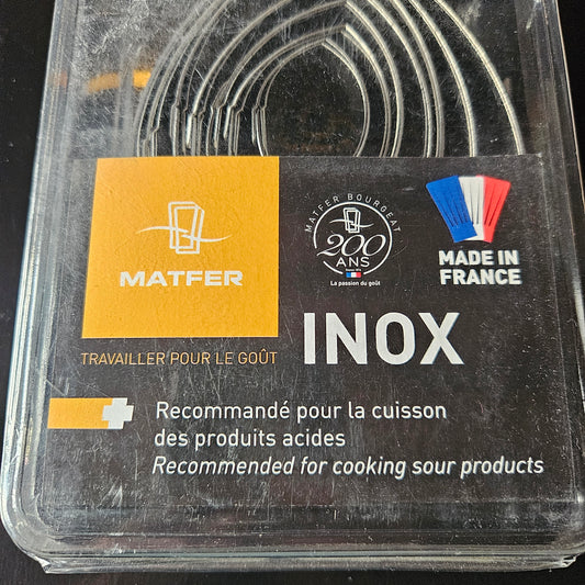 Boîte de 7 découpoirs inox ovales unis