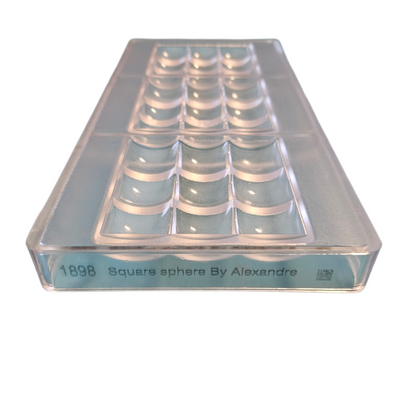 Moule en Polycarbonate tablettes sphères carrés Chocolate World