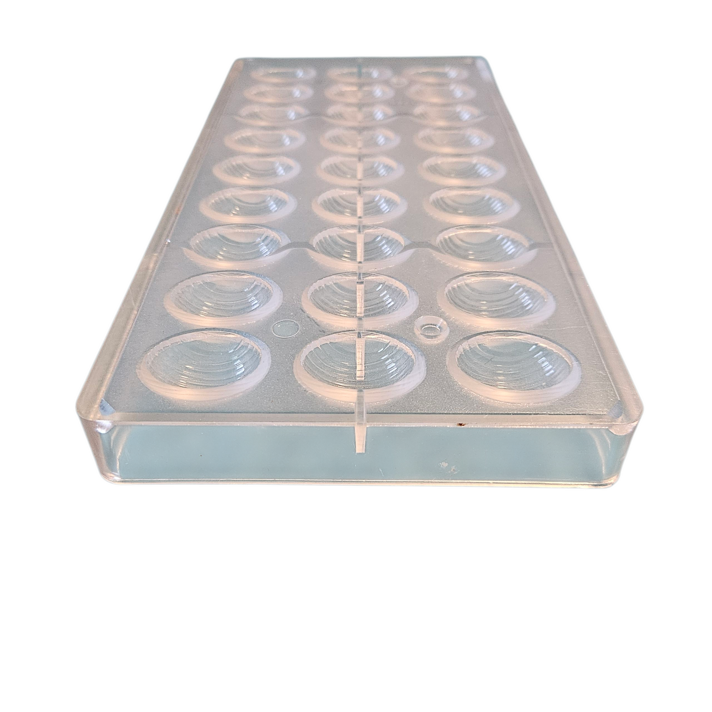 Moule en Polycarbonate demi œufs rayé Chocolate World