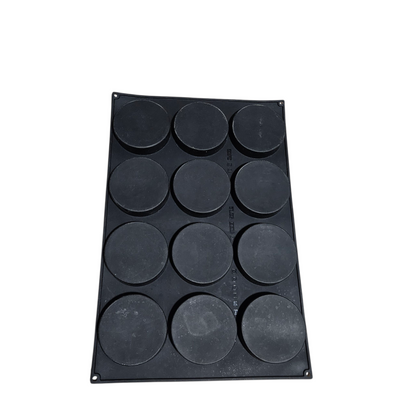 Moule en silicone noir 12 cylindres Pavoni