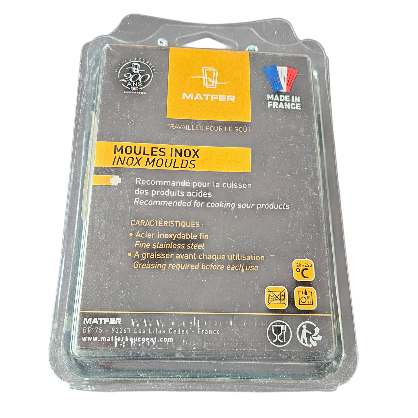 Boîte de 7 découpoirs inox ovales unis