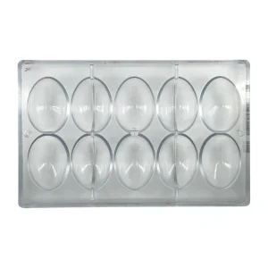 Moule chocolat Polycarbonate Chocolate World CW2005 Demi œufs lisse 6,3cm – Démoulage Parfait Assuré