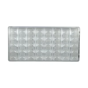 Moule chocolat Polycarbonate Chocolate World CW1899 8 Barres Chocolat 5 Carrés Bombés – Démoulage Parfait Assuré