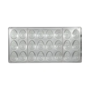 Moule chocolat Polycarbonate Chocolate World CW1580 Demi œufs smiley 3,3cm – Démoulage Parfait Assuré
